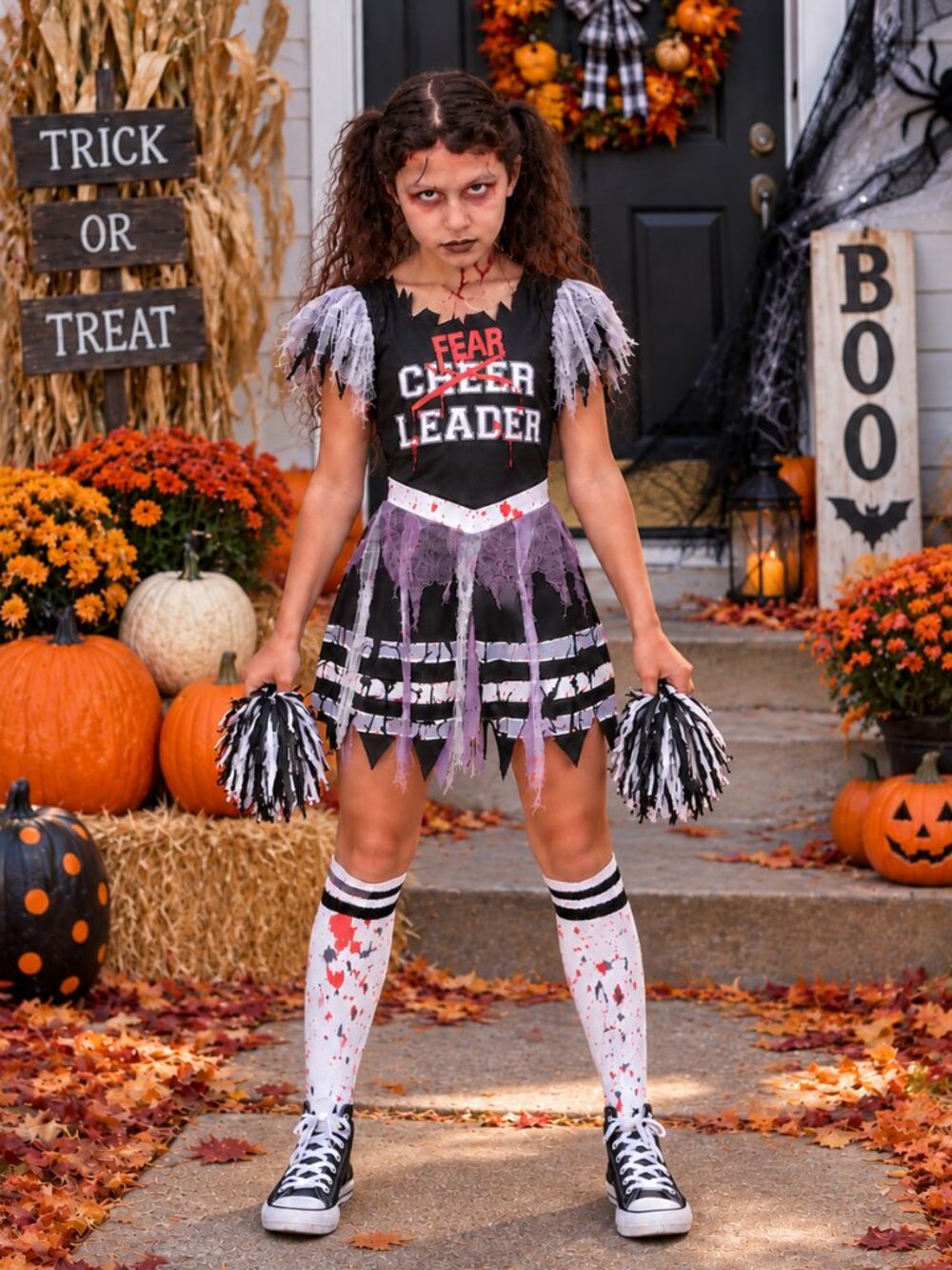 Spirit Zombie Fear Leader Halloween Costume Child's Size Medium (8-10)